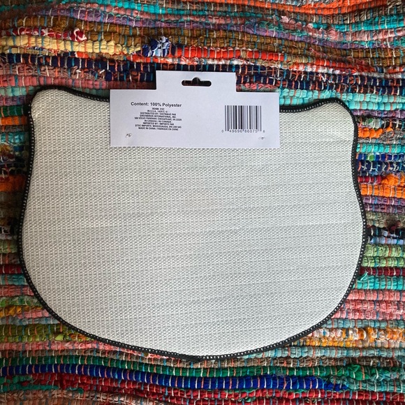 NWT Food Bowl Placement Mat Grey Cat 🤍 - Picture 3 of 4
